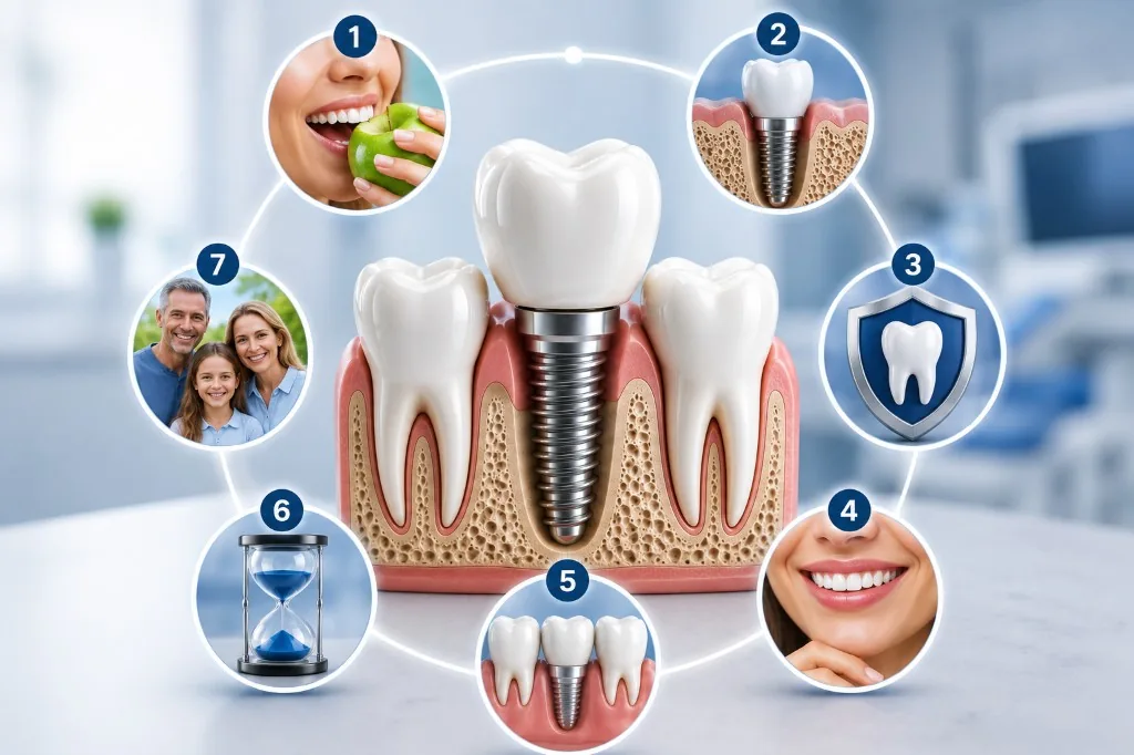 Featured image for the article: 7 Benefits of Tooth Implants in Northern Virginia (Woodbridge, VA Guide)