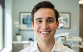 Happy patient after professional teeth whitening in Alexandria VA