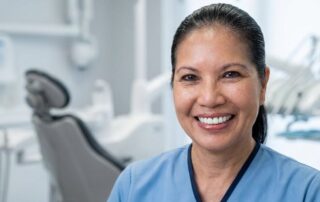 Smiling patient after dental implants surgery at Christine L Mai DDS PC in Woodbridge VA