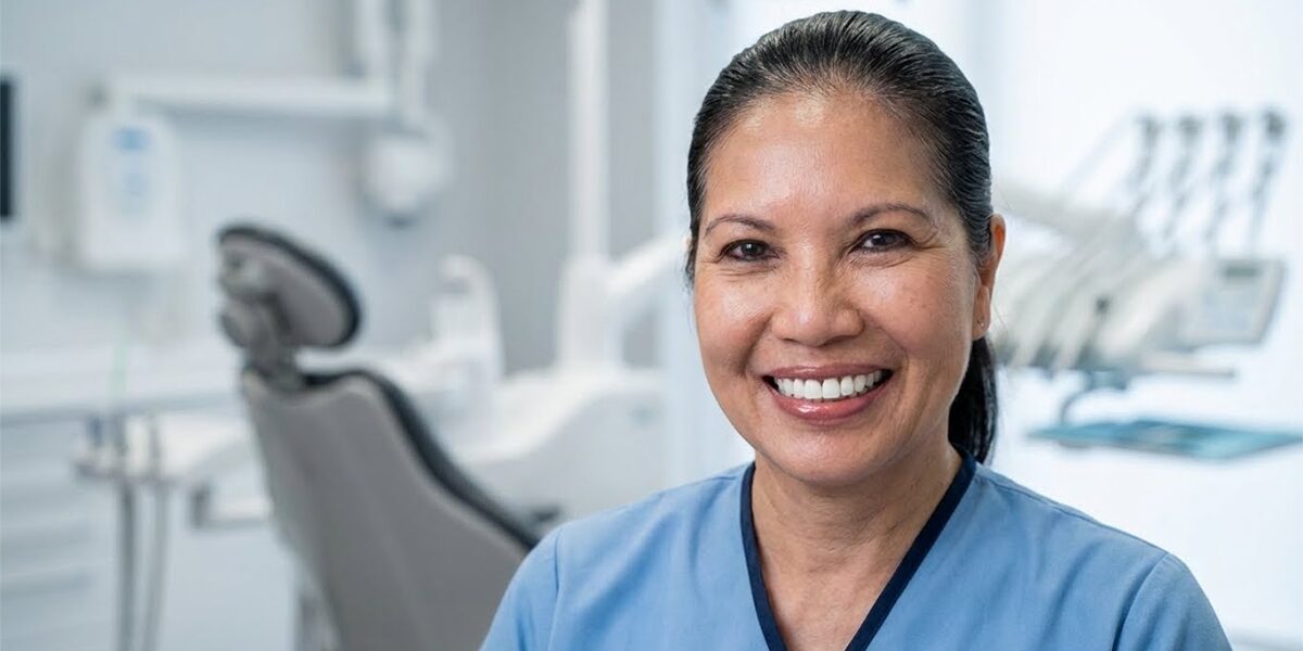 dental-implants-surgery-woodbridge-va-hero Smiling patient after dental implants surgery at Christine L Mai DDS PC in Woodbridge VA