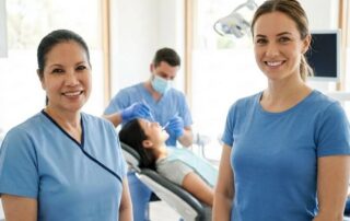 Smile makeover consultation in Woodbridge VA with dentist and patient
