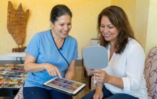 Patient after dental bonding in Alexandria VA smiling confidently