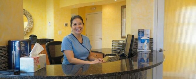 Patient smiling after professional teeth whitening in Alexandria VA