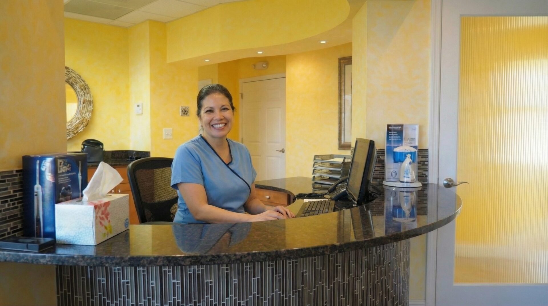 Patient smiling after professional teeth whitening in Alexandria VA