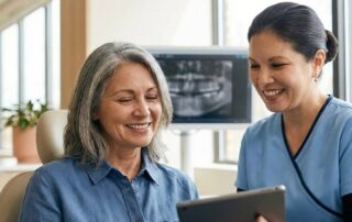 Patient smiling confidently after dental implant treatment in Woodbridge VA