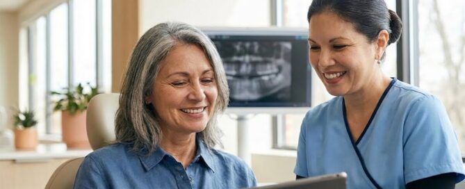 Patient smiling confidently after dental implant treatment in Woodbridge VA