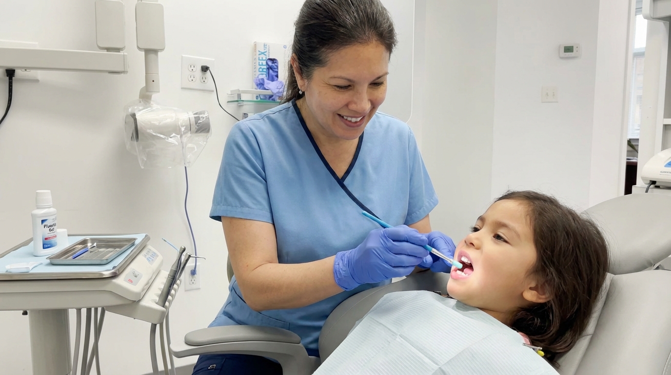fluoride treatment for cavity prevention Woodbridge child patient