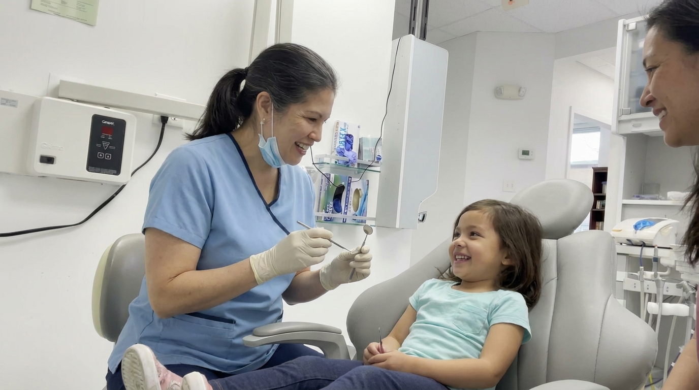 importance-dental-checkup-woodbridge-va-child-visit child dental checkup at Hedgewood Dental P.C. in Woodbridge VA
