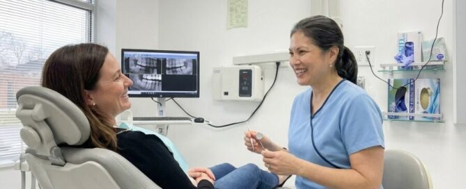 dental implant consultation Woodbridge VA friendly dentist patient discussion