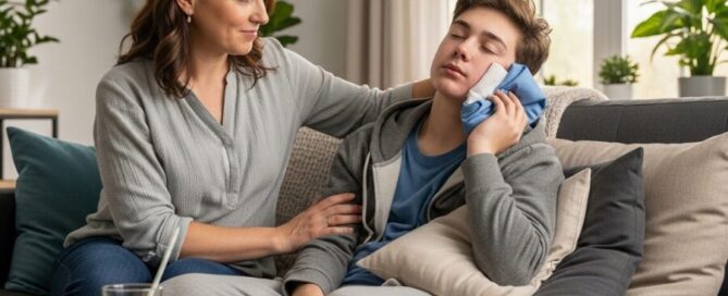 teen recovering after wisdom teeth removal at home Woodbridge VA